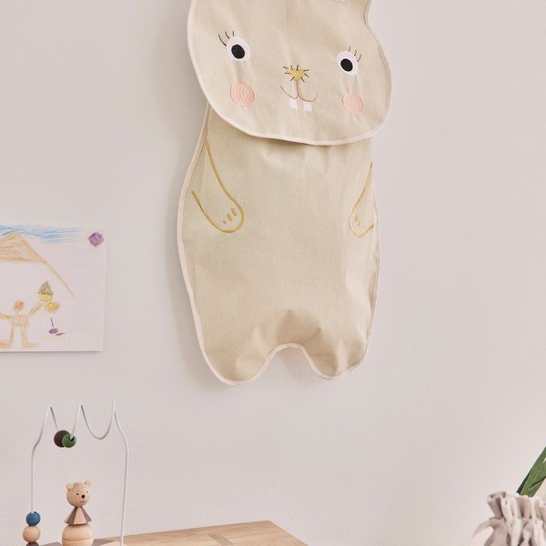 Кремав текстилен висящ органайзер 40x1x82 cm Darling Rabbit – OYOY Mini-image-3