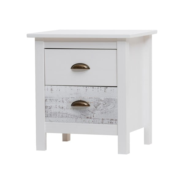 Нощно шкафче в бяло и сиво, 46 x 50 cm Romantica - Marckeric-image-2