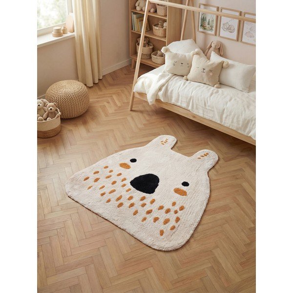 Кремав памучен детски килим подходящ за пране/ръчно изработен 120x137 cm Snuggle Nienchen – Hanse Home-image-1