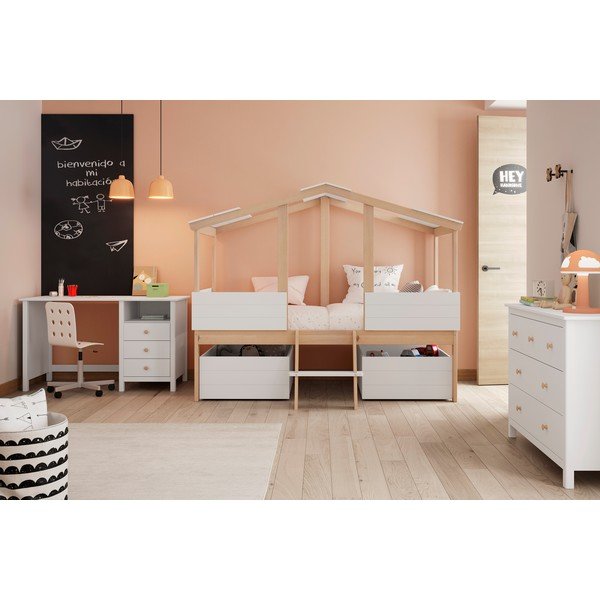 Бели чекмеджета под детското легло 2 бр. Parma - Marckeric-image-1