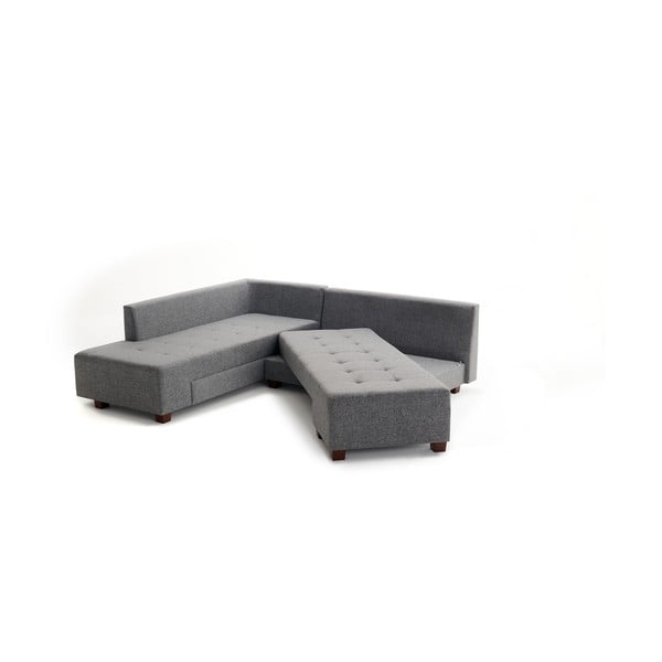 Сив разтегателен диван Bailey, ляв ъгъл - Balcab Home-image-2