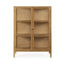 Витрина от декор от дъб  в естествен цвят 90x126x40 cm Ceci – MOME