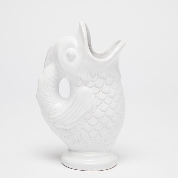 Бяла ръчно изработена ваза Pez Blanco - Velvet Atelier