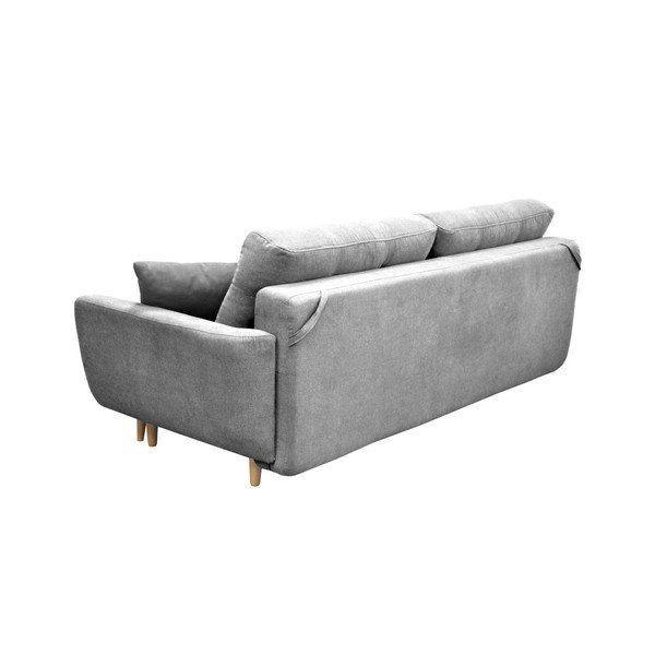 Šedá rozkládací pohovka se světlými nohami Mazzini Sofas Rose-image-4