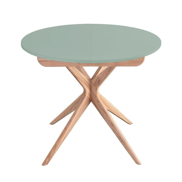 Кръгла сгъваема трапезна маса с допълнителна плоча ø 90 cm Jubi – Ragaba