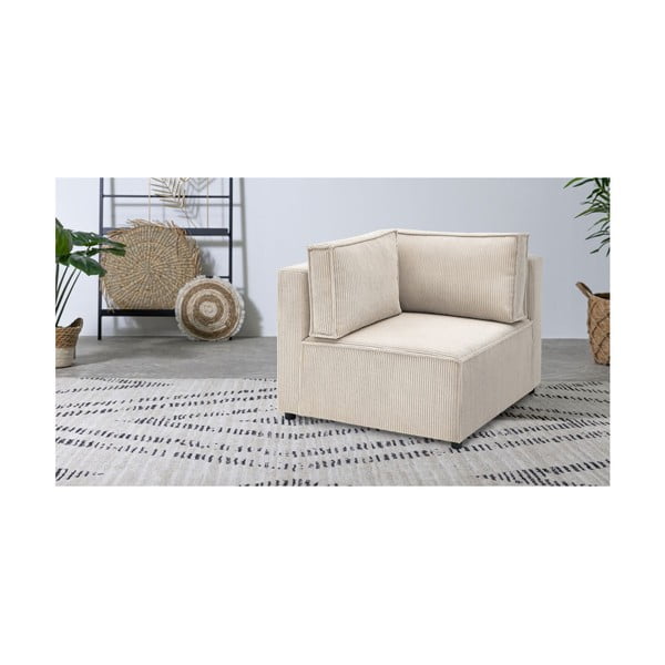 Кремав променлив модулен диван от велур Nihad modular - Bobochic Paris-image-1