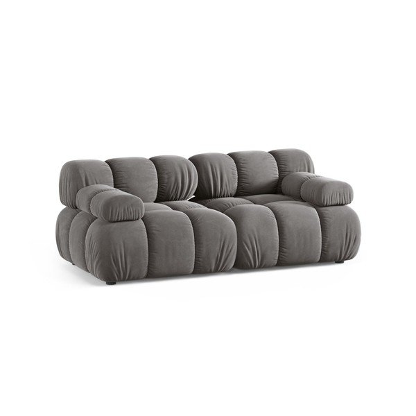 Светлосив кадифен модулен диван 188 cm – Micadoni -image-1
