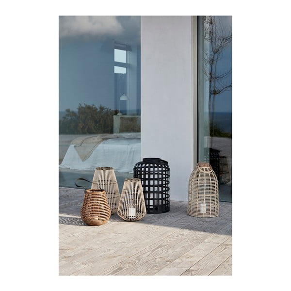 Комплект от 2 черни бамбукови фенера Bamboo Garo Grid - Hübsch-image-2