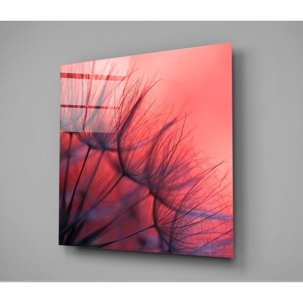 Картина върху стъкло , 40 x 40 cm Red Dandelion - Insigne-image-3