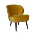 Стол в цвят горчица Sara - WOOOD