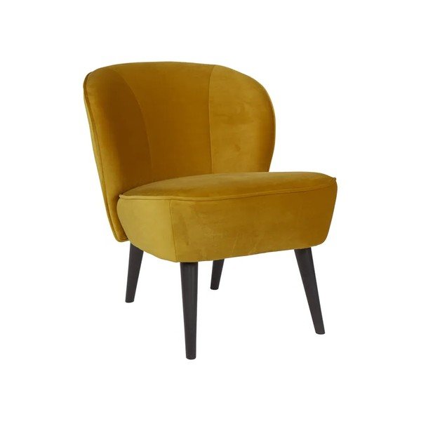 Стол в цвят горчица Sara - WOOOD