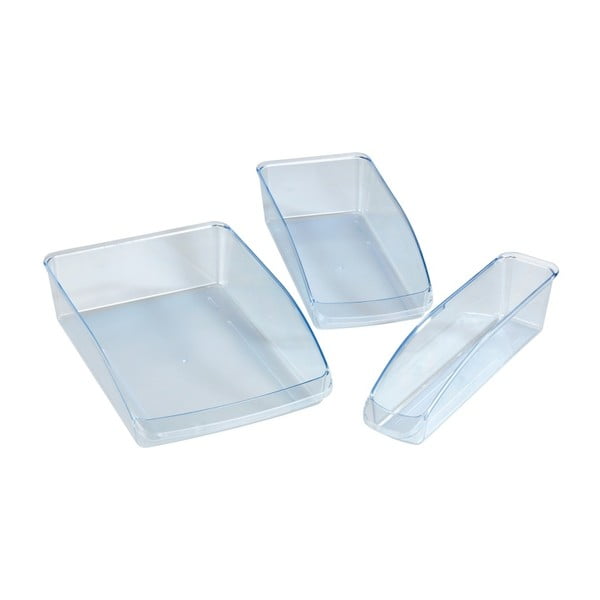 Комплект от 3 пластмасови органайзера за хладилник - Wenko
