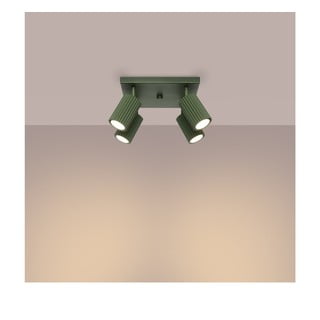 Зелено осветително тяло за таван 25x25 cm Gleam – Nice Lamps