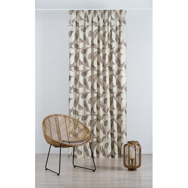 Кафяво-кремава завеса 210x245 cm Nydia - Mendola Fabrics