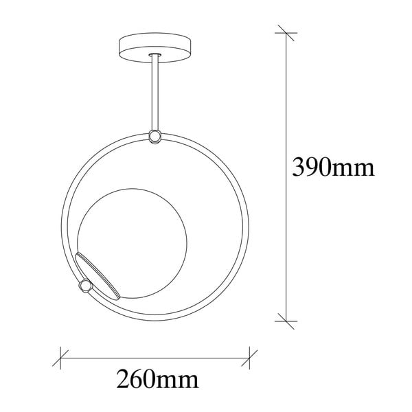 Черно висящо осветително тяло със стъклен абажур Chandelier – Opviq lights-image-3