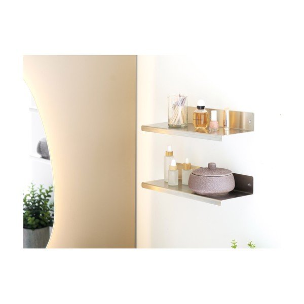 Стоманен стенен рафт в сребрист цвят 40 cm Nagoya – House Nordic-image-2