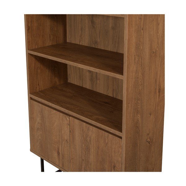 Библиотека от декор от орех в естествен цвят 80x182 cm Rodez – Kalune Design-image-4