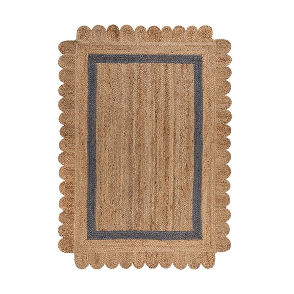 Ръчно изработен ютен килим в сив и естествен цвят 160x230 cm Grace Grey – Flair Rugs