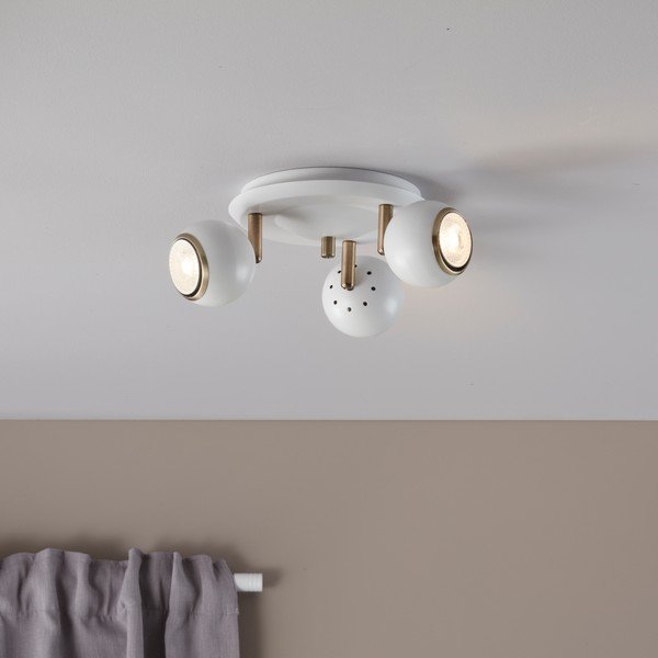 Бяла лампа за таван със златни детайли Coco - Markslöjd-image-1