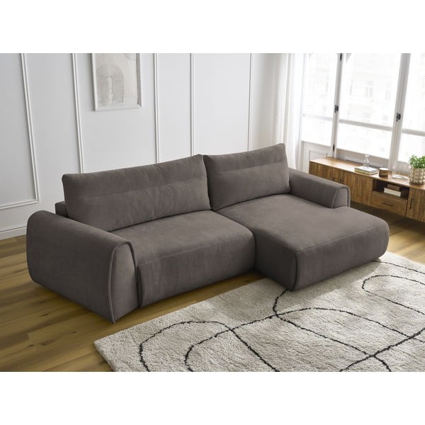 Кафяв ъглов диван Aden – Bobochic Paris-image-1