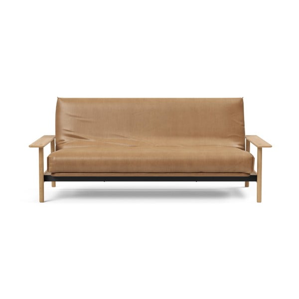 Кафяв сгъваем диван от изкуствена кожа 230 cm Balder – Innovation