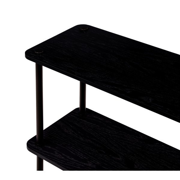 Черен стелаж от декор от дъб  80x163x35 cm Teidi – noo.ma-image-4