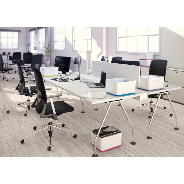 Бяло-синя пластмасова кутия за съхранение с капак 32x38.5x20 cm MyBox – Leitz-image-3