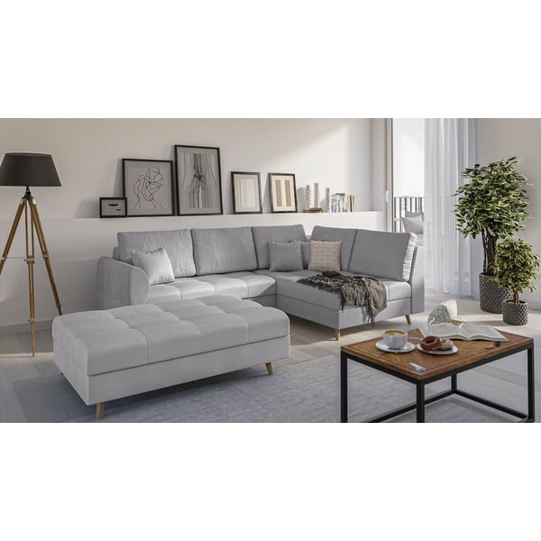 Сива табуретка за крака Ariella - Ropez-image-3