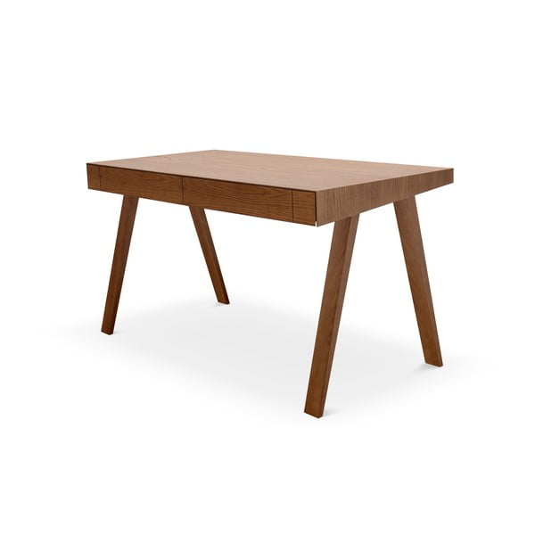 Кафяво бюро с крака от ясенова дървесина , 140 x 70 cm 4.9 - EMKO