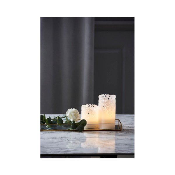 LED свещ от бял восък, височина 15 см Clary - Star Trading-image-2