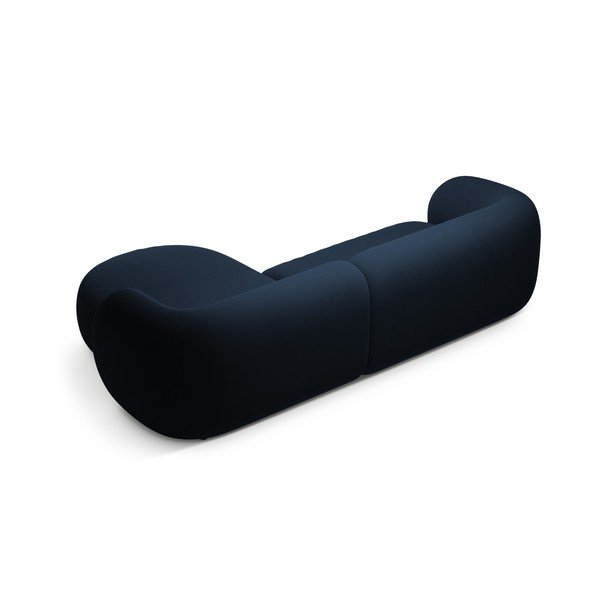 Син кадифен ъглов диван (десен ъгъл) Kate – Micadoni -image-2