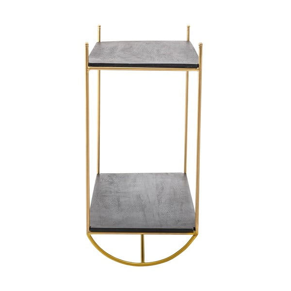 Двуетажен рафт от мангово дърво в черен/златист цвят Carly - Bloomingville-image-2