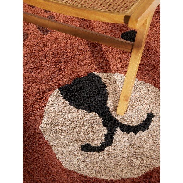 Кафяв памучен детски килим подходящ за пране/ръчно изработен 120x149 cm Snuggle Berry – Hanse Home-image-2