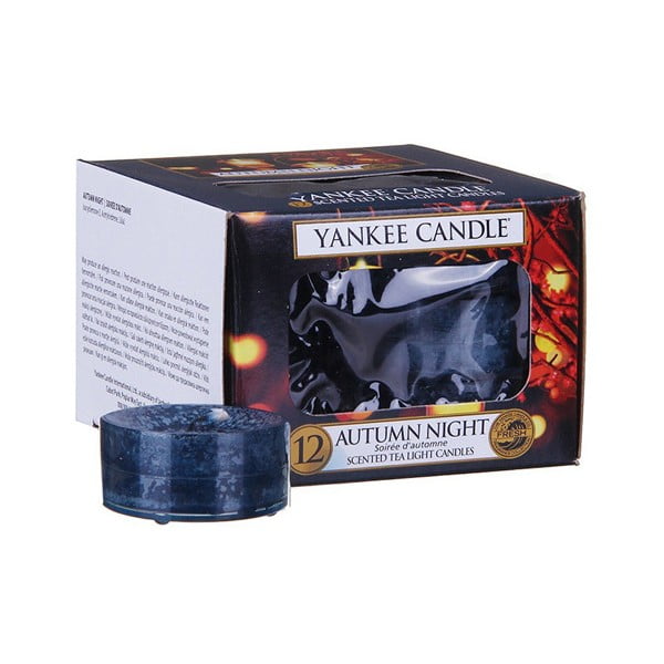 Комплект от 12 ароматни свещи "Есенна нощ", време на горене 4 - 6 часа - Yankee Candle