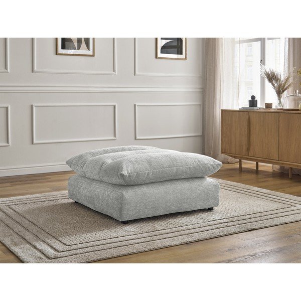 Светлосива шенилова табуретка Neil – Bobochic Paris-image-1