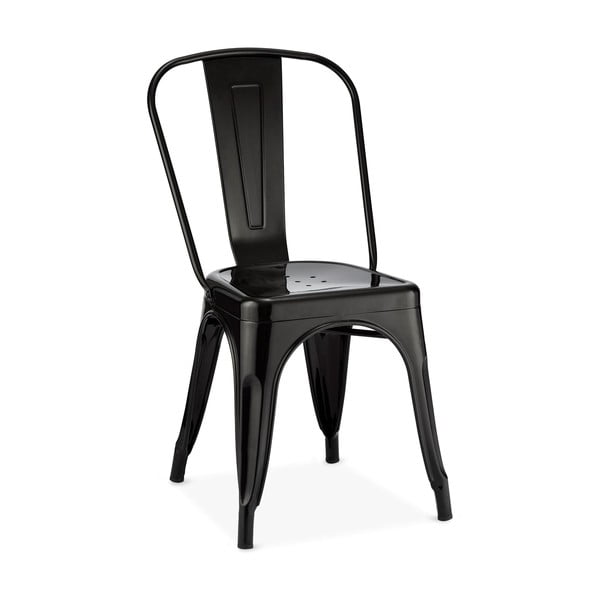 Черни метални трапезни столове в комплект от 2 Korona - Furnhouse