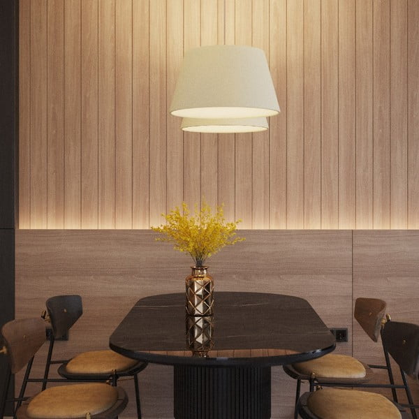 Бяло висящо осветително тяло ø 45 cm Zafina - Sollux-image-4