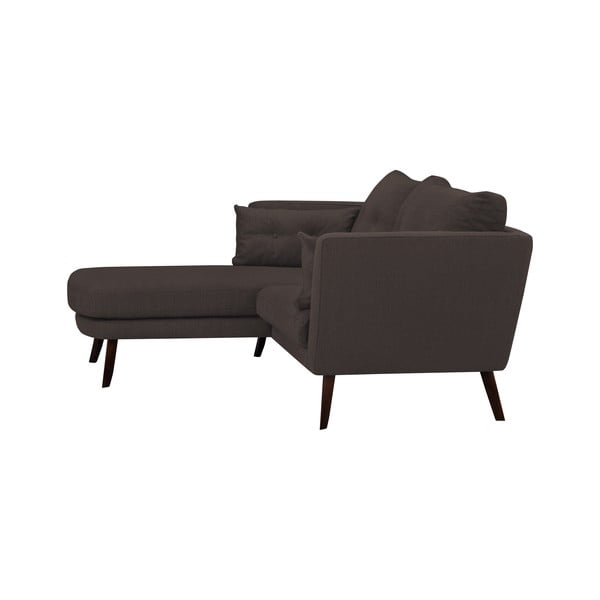 Кафяв триместен диван Elena, с шезлонг в левия ъгъл - Mazzini Sofas-image-2