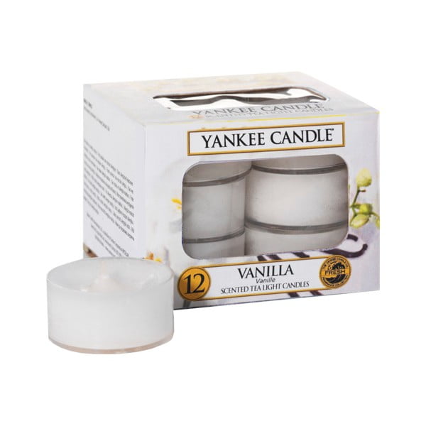 Комплект от 12 ароматни свещи, време на горене 4 ч. Vanilla - Yankee Candle