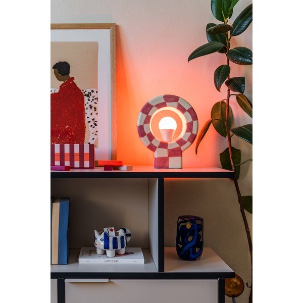 Розова настолна лампа (височина 23,5 cm) Vialini – Bloomingville-image-3
