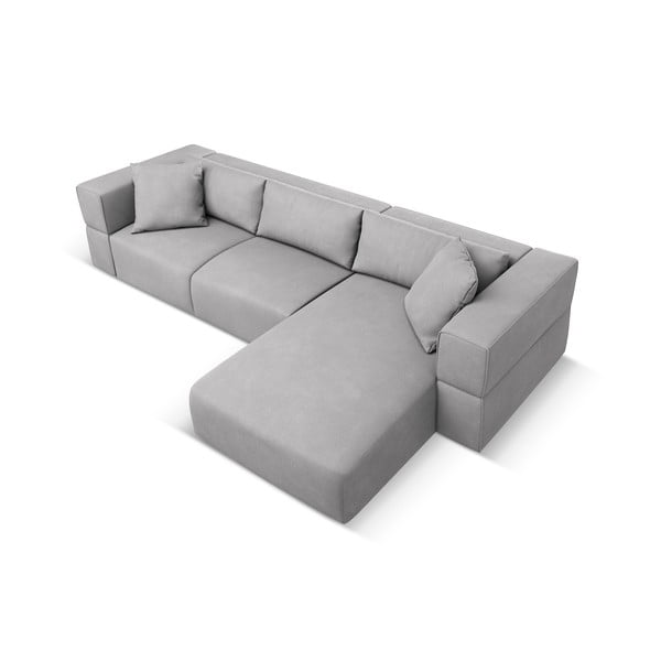 Светлосив ъглов диван, десен ъгъл Esther – Milo Casa-image-3