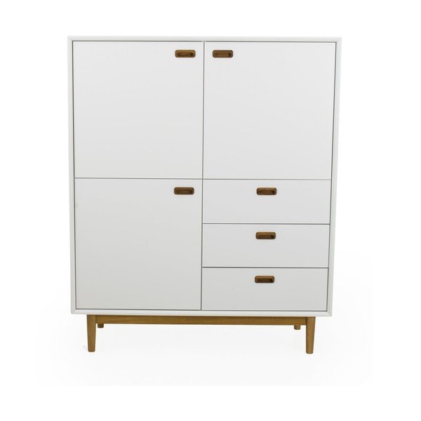 Бял висок скрин 114x137 cm Svea – Tenzo