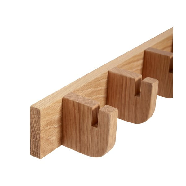 Стенна закачалка от масивен дъб в естествен цвят Nomad – Hübsch-image-3