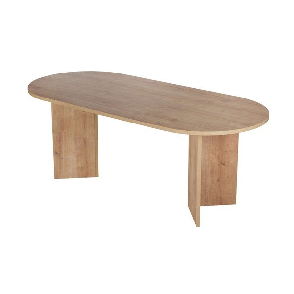 Трапезна маса с дъбов декор  90x200 cm Sabella – Kalune Design-image-3