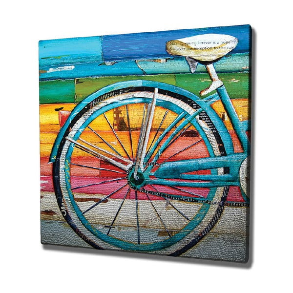 Картина за стена върху платно Велосипед, 45 x 45 cm - Wallity