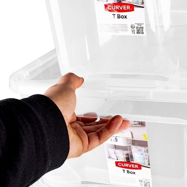 Пластмасова кутия за съхранение с капак T box - Curver-image-3