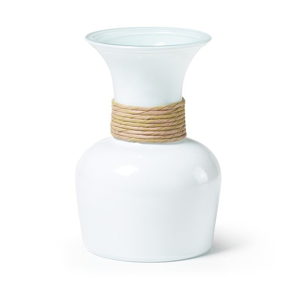 Bílá váza z recyklovaného skla La Forma Sarel