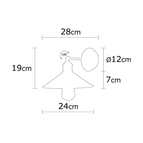 Стенна лампа в бронзов цвят ø 24 cm Berceste – Opviq lights-image-4