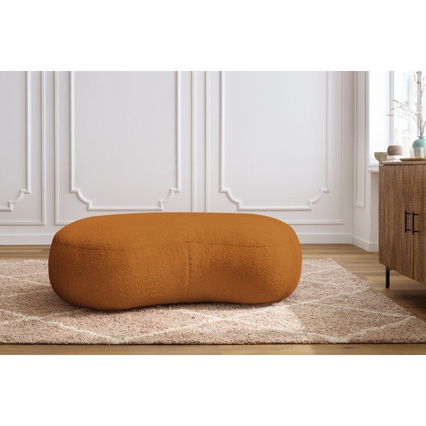 Табуретка от букле в цвят горчица Saint-Germain - Bobochic Paris-image-1