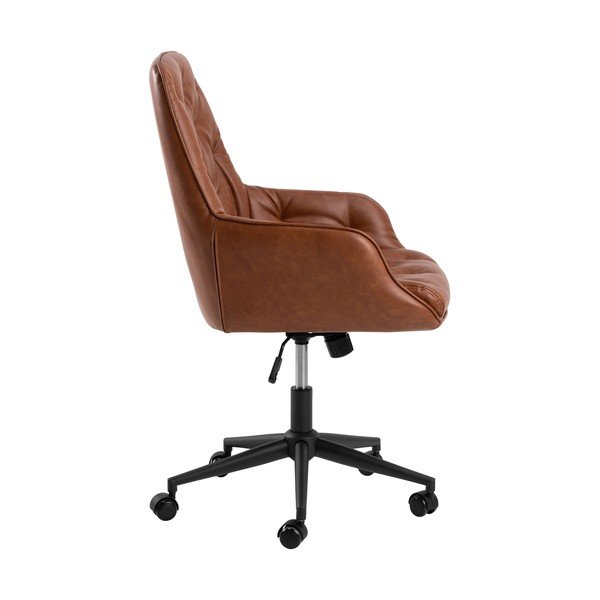 Кафяв офис стол от имитация на кожа Erik – Actona-image-4